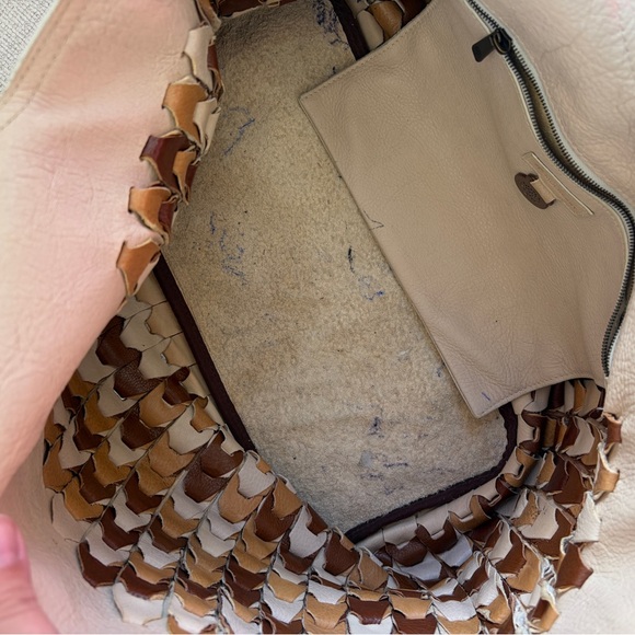 Mulberry Tan and Brown Woven Tote - Picture 5 of 6